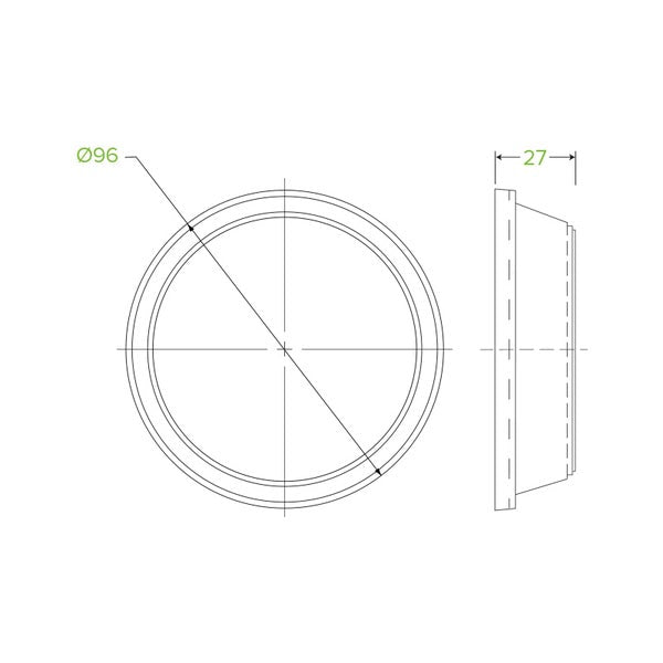 BioCup Lid Raised Flat - No Hole (50)