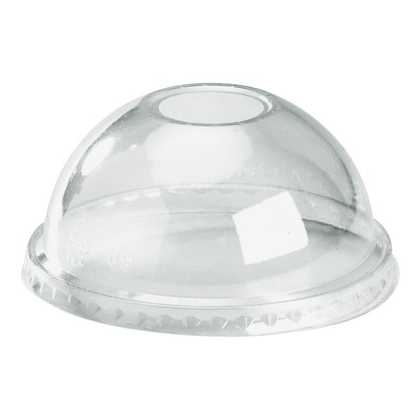 96mm Clear Dome Lid - 22mm Hole (100)