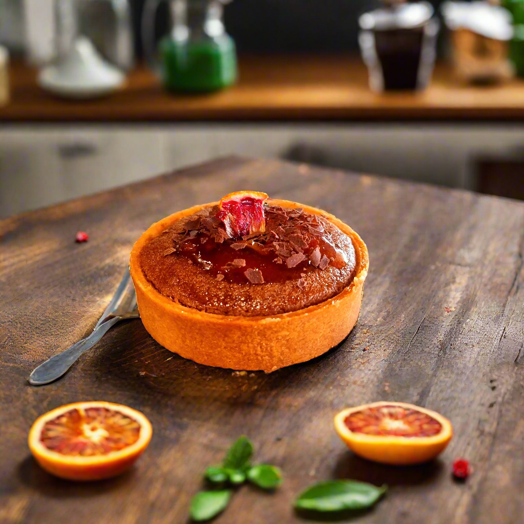 Blood Orange Choc Ginger Tart GF (8)