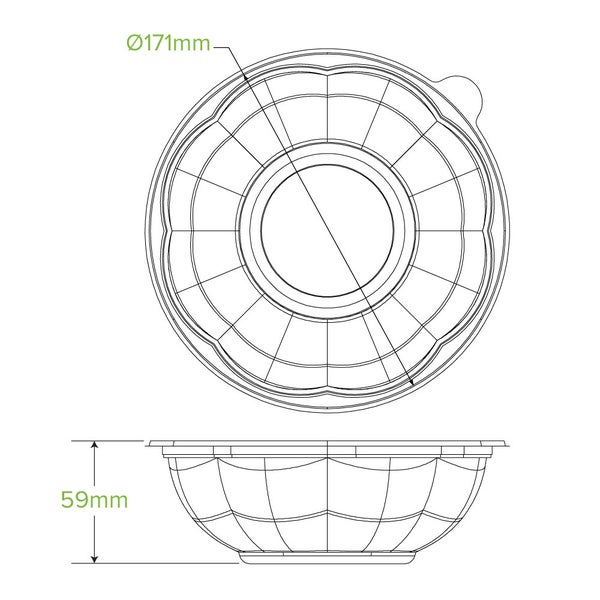 BioSalad Bowl 24oz Clear (50)
