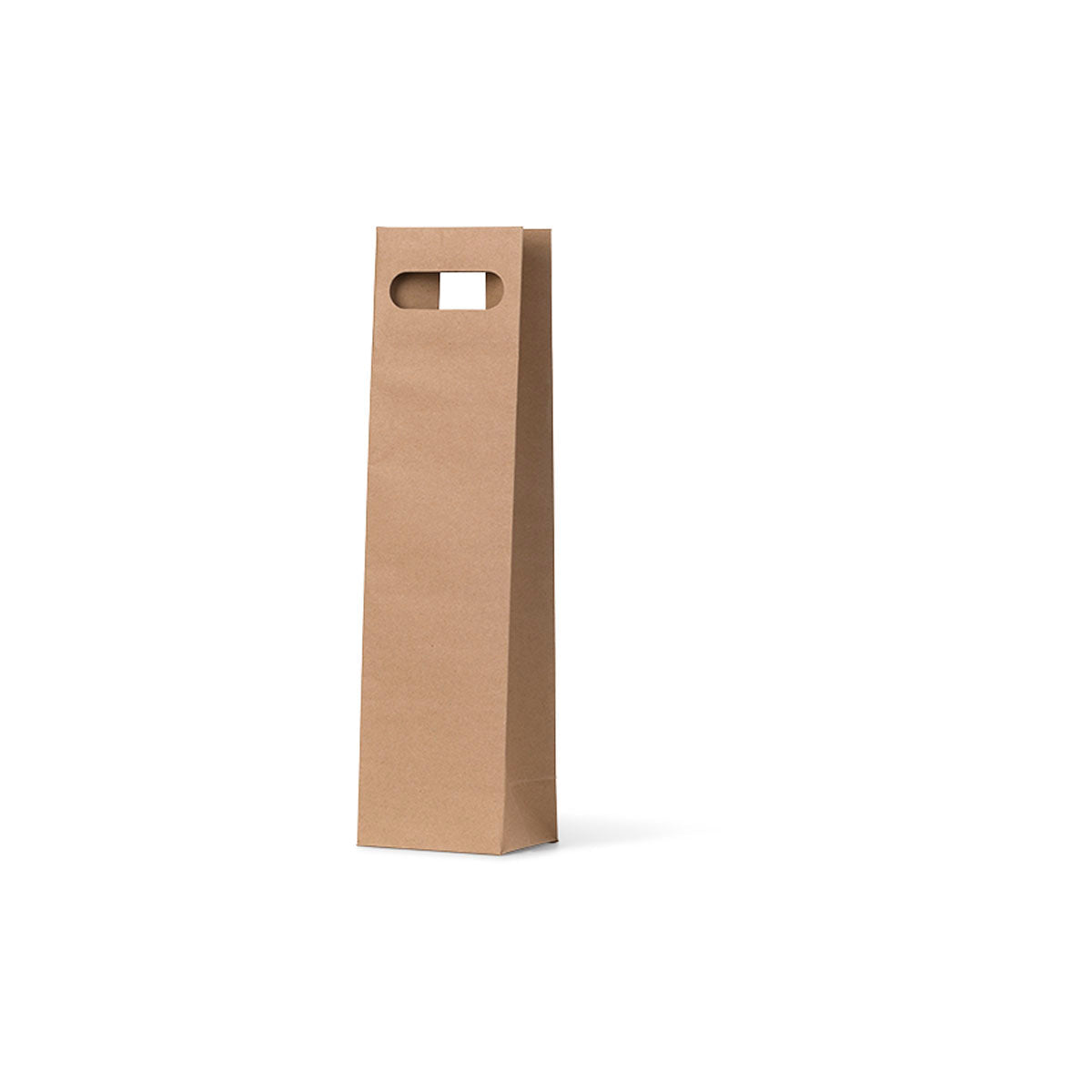 Bags Brown Kraft Die-Cut Single Wine Bag (100)