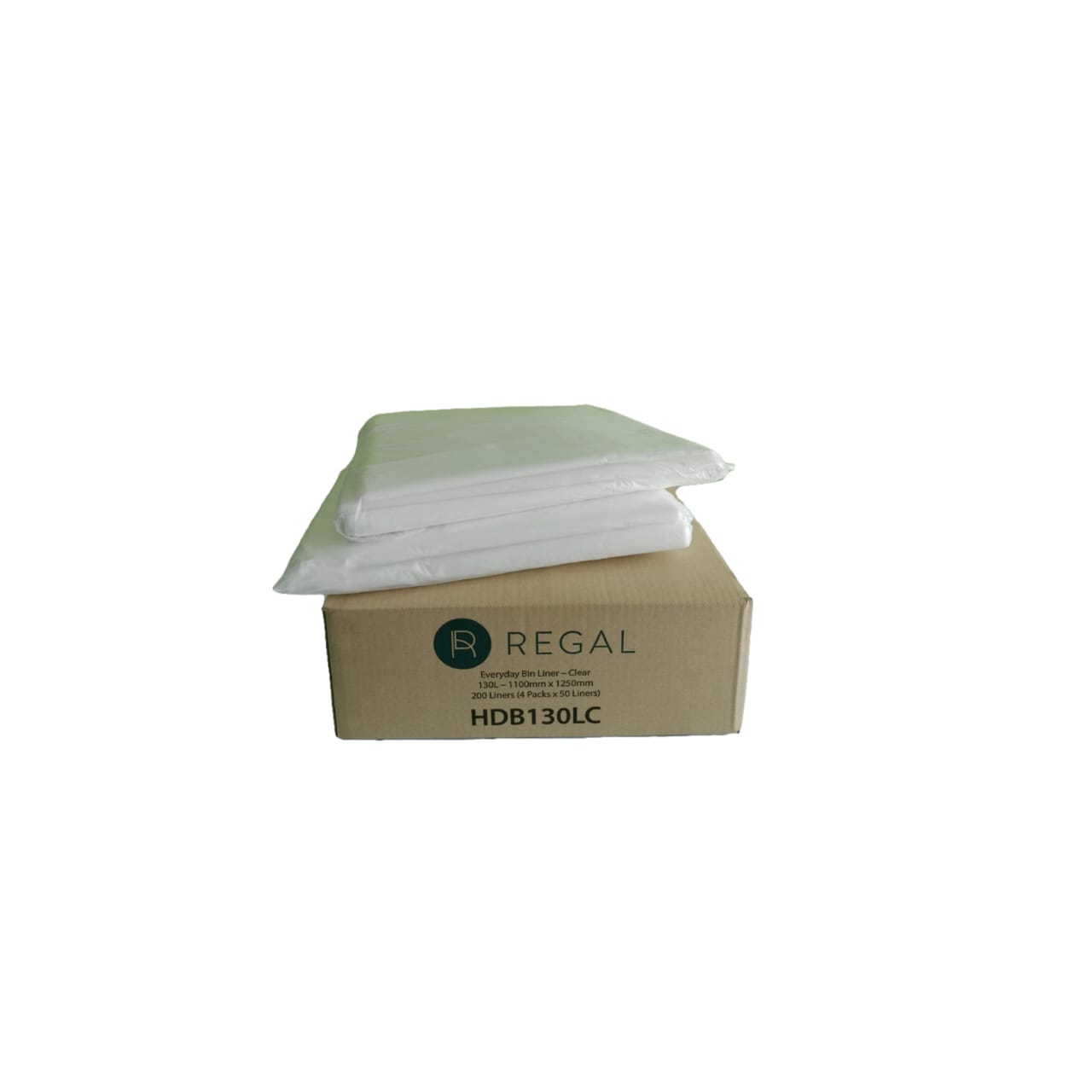 General 130L Bin Liner - Clear (50)