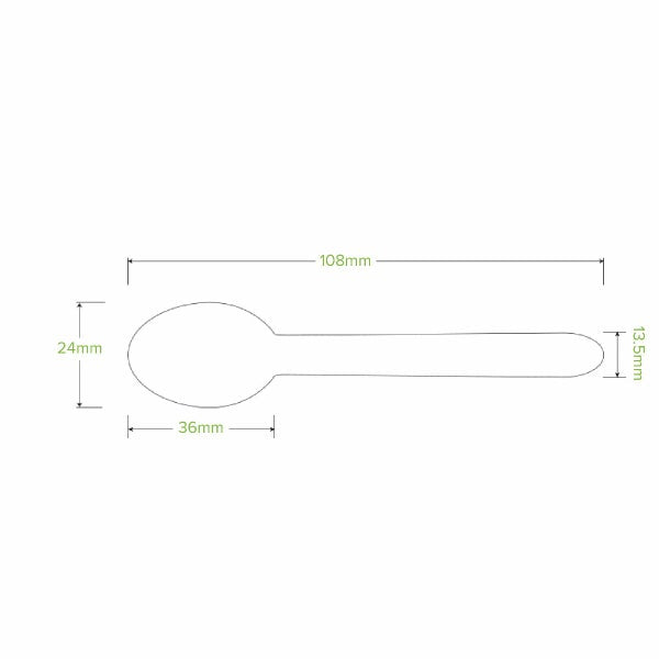 Cutlery Wood Teaspoon 10cm - Uncoated (100)