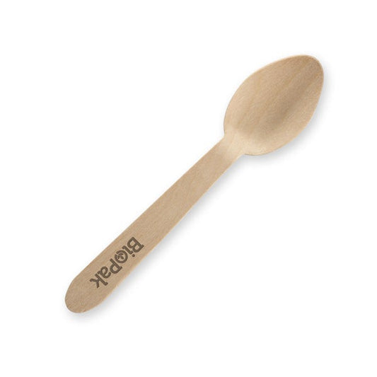 Cutlery Wood Teaspoon 10cm - Uncoated (100)