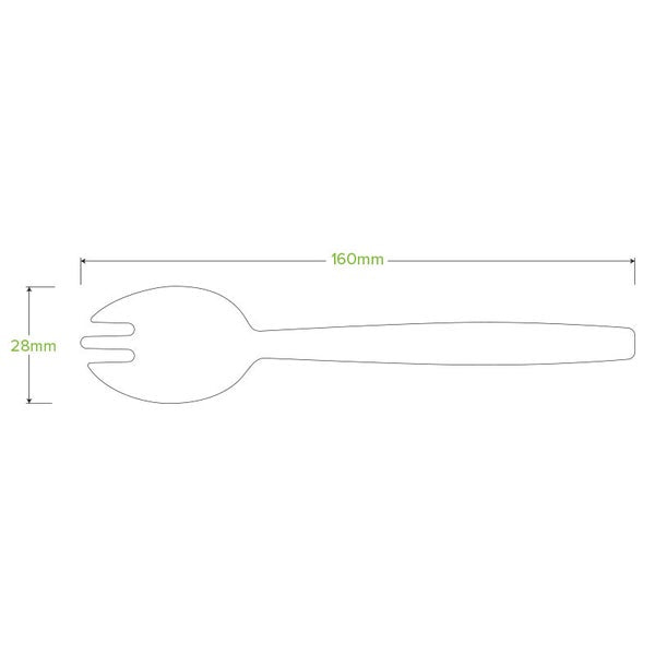 Cutlery Wood Spork 16cm (100)