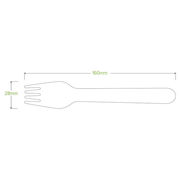 Cutlery Wood Fork 16cm Coated (100)
