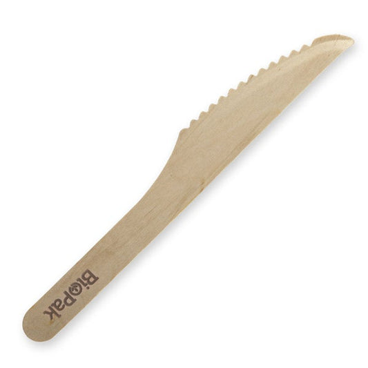 Cutlery Wood Knife 16cm - Uncoated (100)