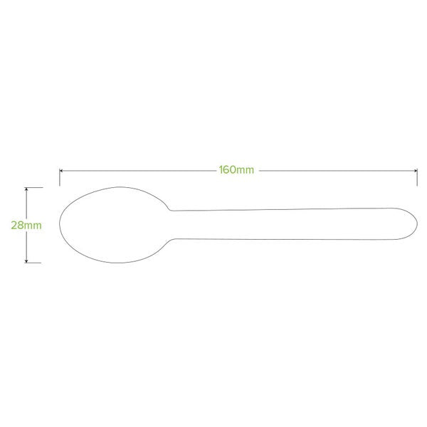 Cutlery Wood Spoon 16cm - Coated (100)