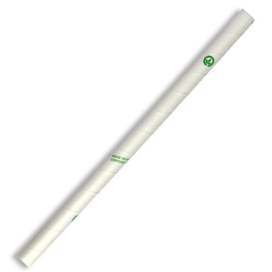 Straw Jumbo 10x197mm White (100)