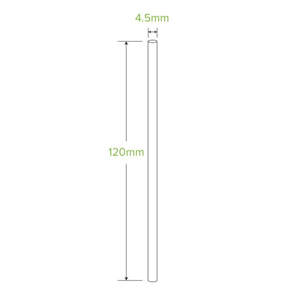 Straw Cocktail 4.5x120mm - Black (250)