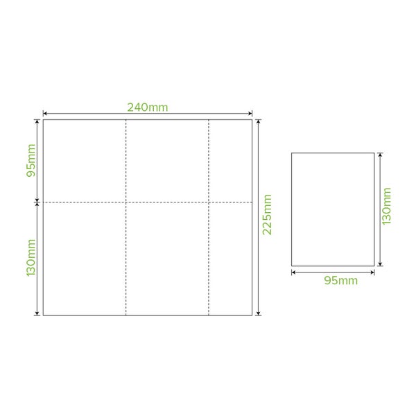 Compact 1-Ply White Dispenser Napkin (250)