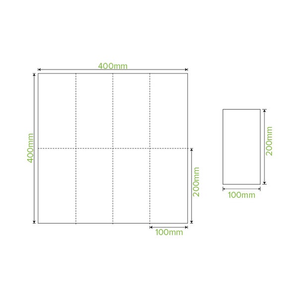 Napkin Dinner Quilted 2ply 1/8 Fold White (100)