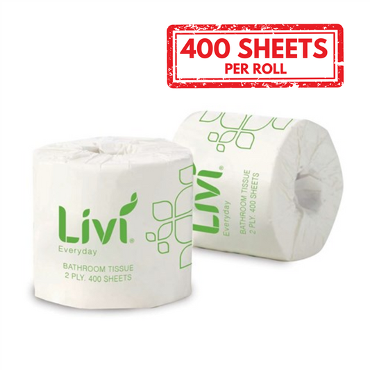 Toilet Paper Everyday 2Ply 400 sheets (48) Livi 7008