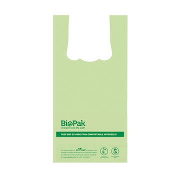 BioPlastic Checkout Bags 8Ltr 395x190mm (100) BioPak