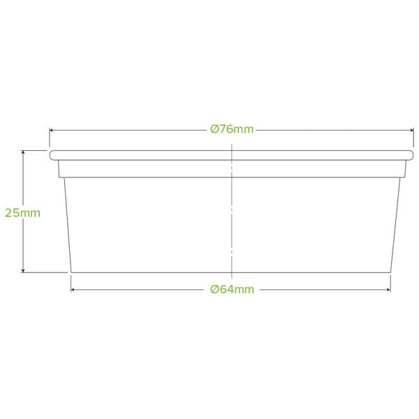 Sauce Cup 60ml Clear PLA (50)