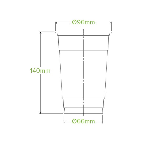 BioCup Clear PLA 600ml (50)