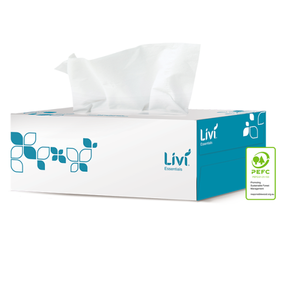 Facial Tissues 2 Ply (200 Sheets per box) Livi 1302