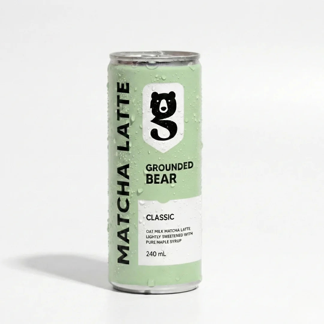 Grounded Bear CLASSIC Matcha Latte - 240ml can