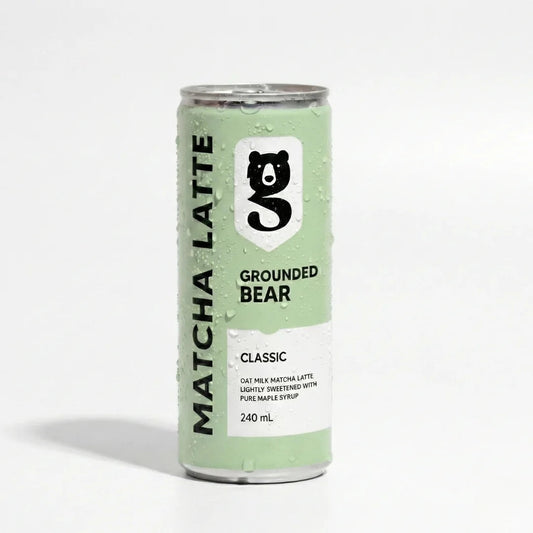 Grounded Bear CLASSIC Matcha Latte - 240ml can