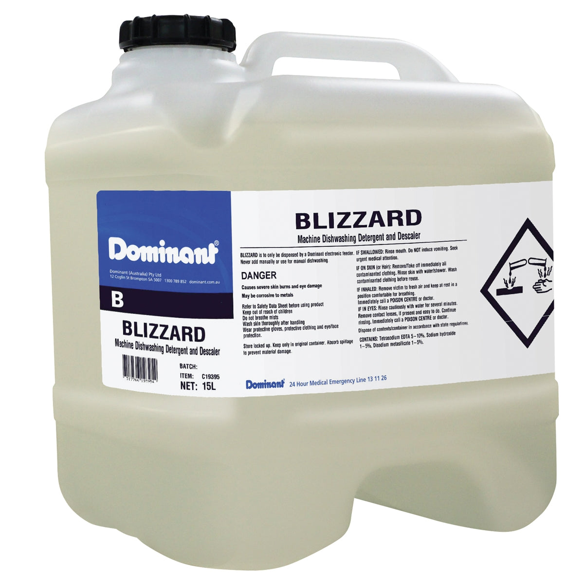 Dishwasher Liquid & Descaler "Blizzard" 15L