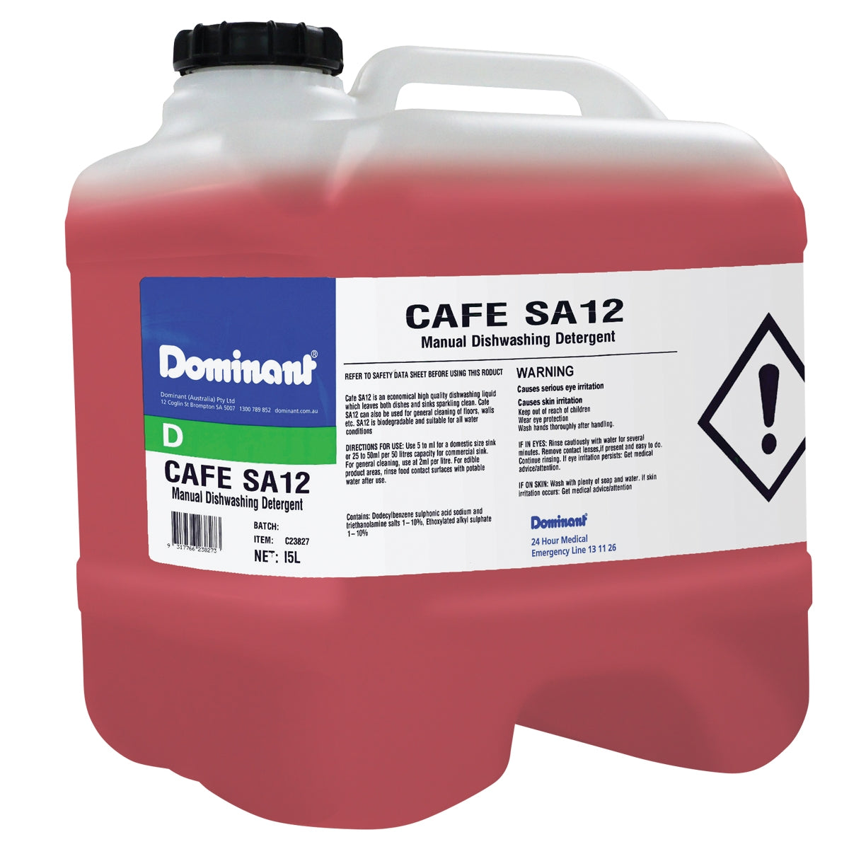 Dishwashing Liquid "Cafe SA12" 15L