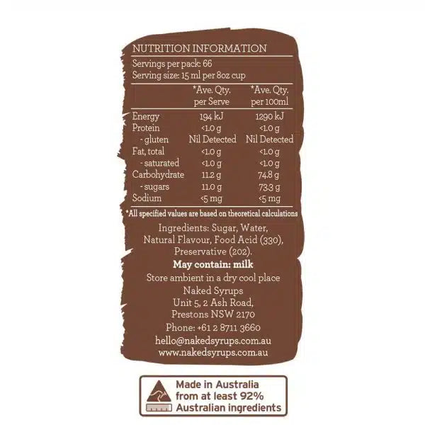 Gingerbread Flavouring 1L Naked Syrups