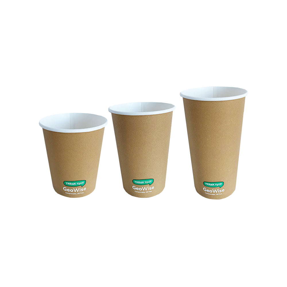 Hot Cup 12oz (86mm) Double Wall KRAFT (500) Geowise