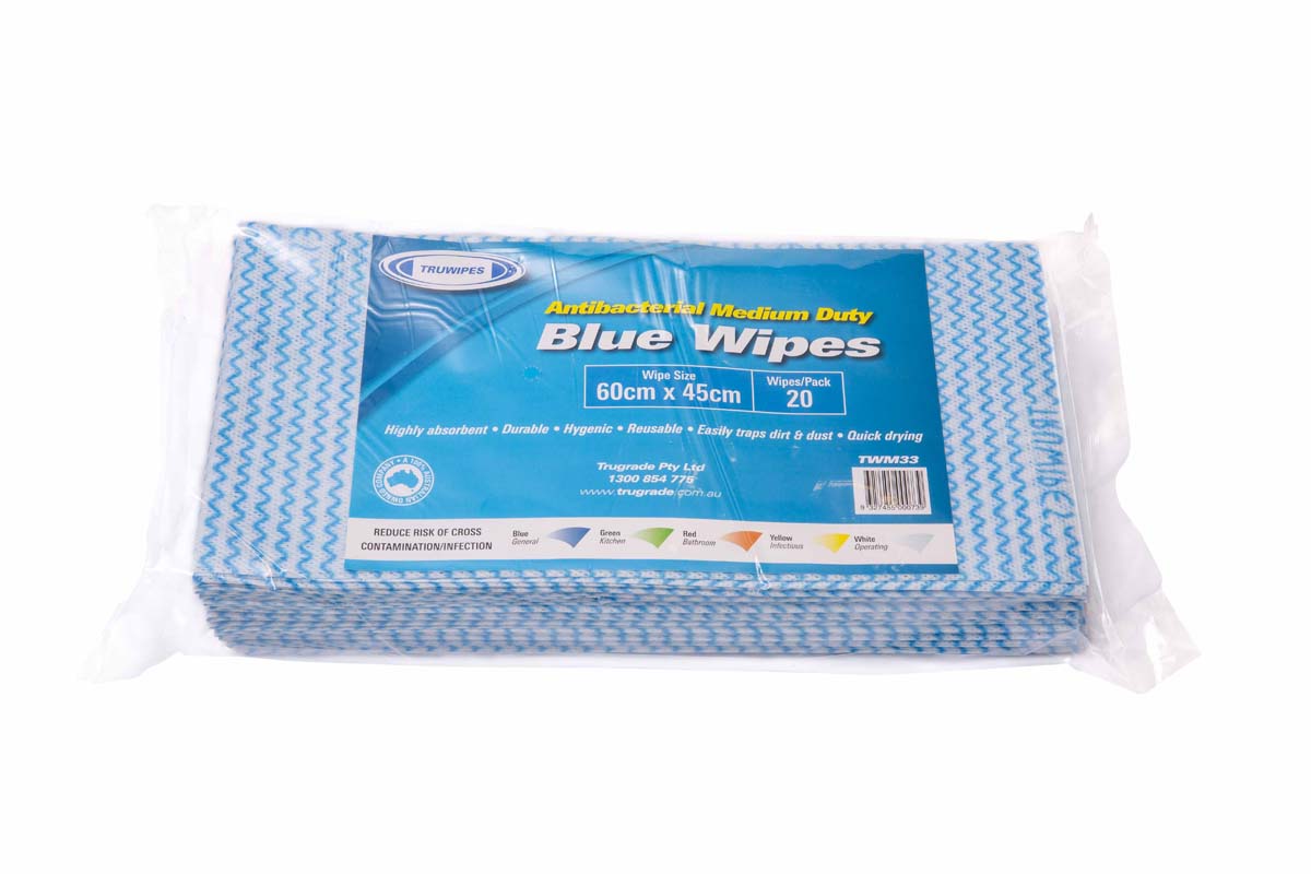 Truwipes Antibacterial 60x45cm BLUE (20)