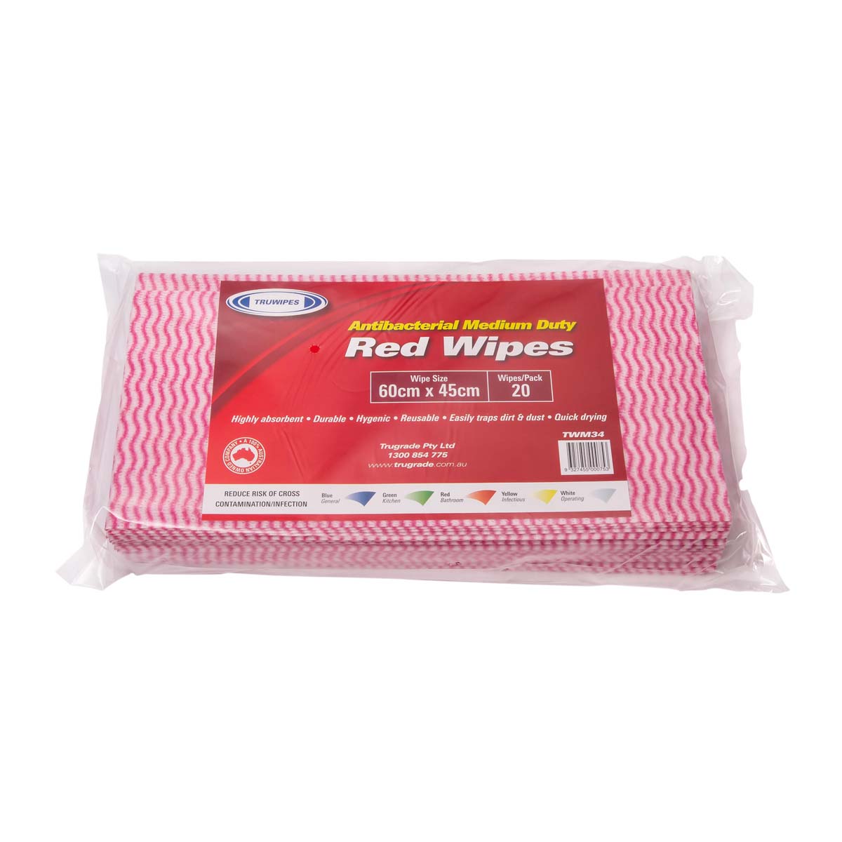 Truwipes Antibacterial 60x45cm RED (20)