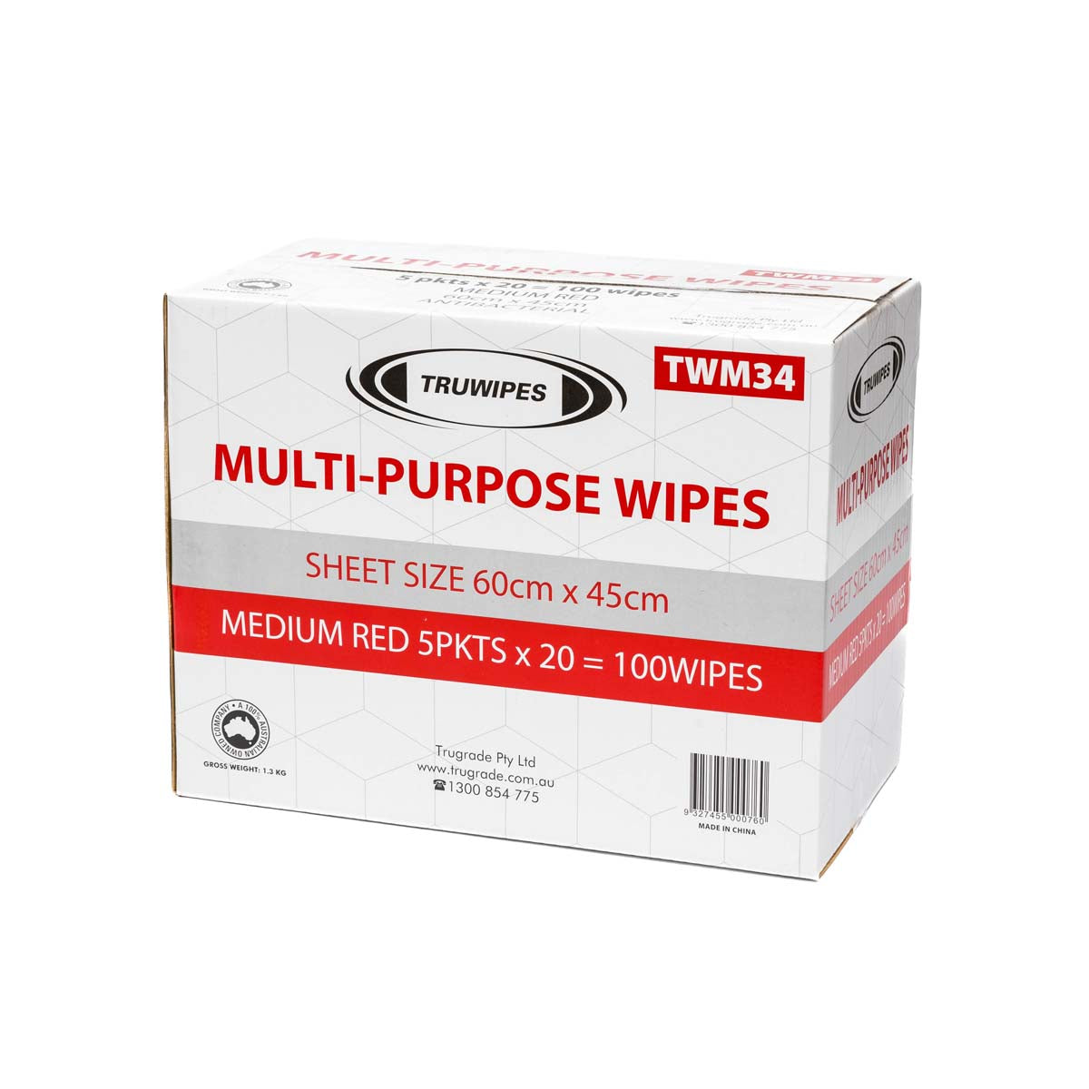 Truwipes Antibacterial 60x45cm RED (20)