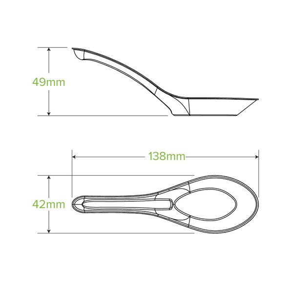 Cutlery Wood Chinese Soup Spoon 14cm BioCane (125)