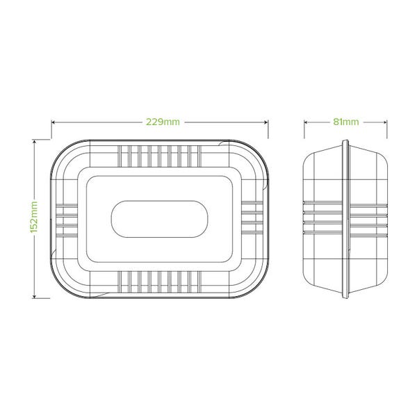 Clamshell 9x6x3" BioCane Natural  (125)