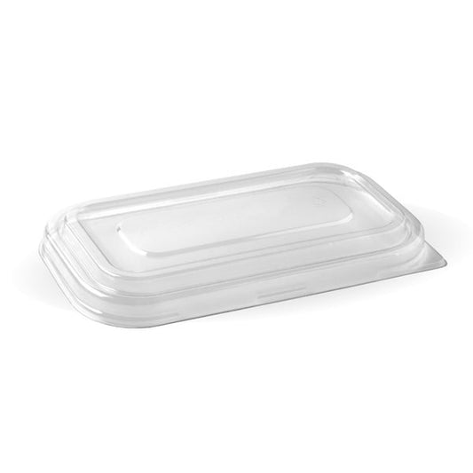 Lid Rectangle Takeaway 750/1000ml PET - Clear