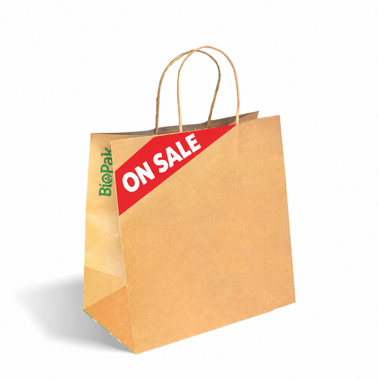 Carry Bags Paper Twist Handle Brown 300x170x305mm - LARGE (250) BioPak