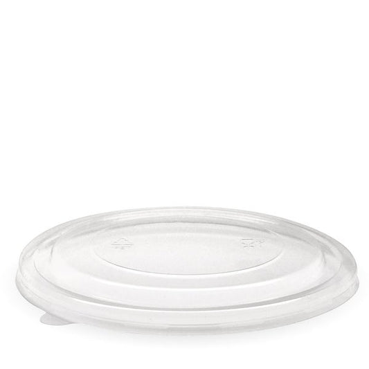 Flat Lid to suit Wide Paper BioBowl 1,300ml - RPET* (50)