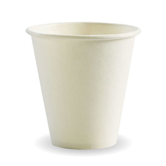 280ml / 8oz (90mm) Single Wall BioCup - White (50)