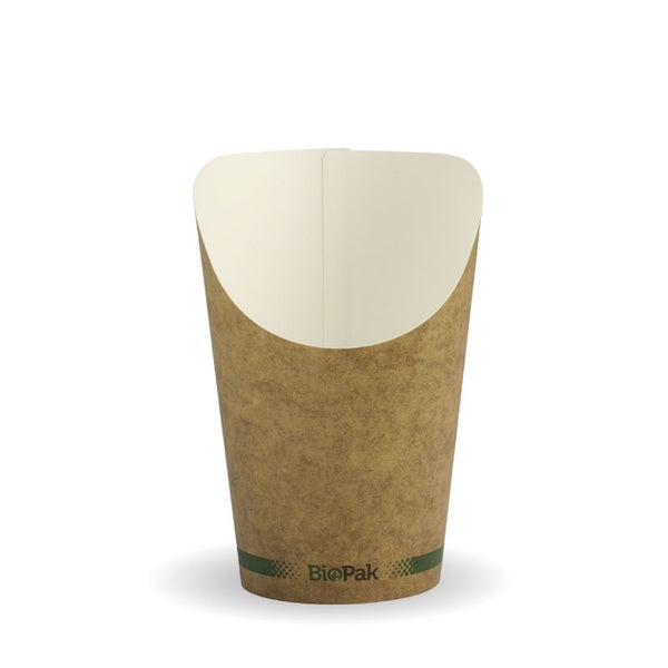 Hot Chip Cup Small 12oz Kraft (50) BioPak