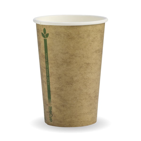 320ml / 10oz (80mm) Single Wall Kraft Green Line (50)