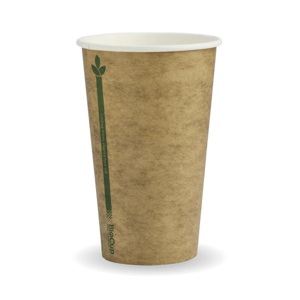 Hot Cup 12oz (80mm) Single Wall Hot Cup - Green Line Kraft