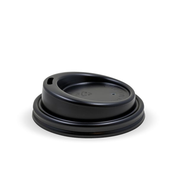 63mm PS* Sipper Lid to suit 4oz Hot Cup - Black (50) *DISCONTINUED*