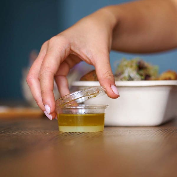 Sauce Cup  90ml - PLA Clear (50) R-90 *USE 76MM LIDS*
