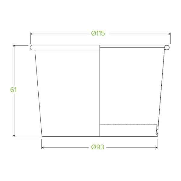 Paper BioBowl 430ml (12oz) White (25) BSC-12