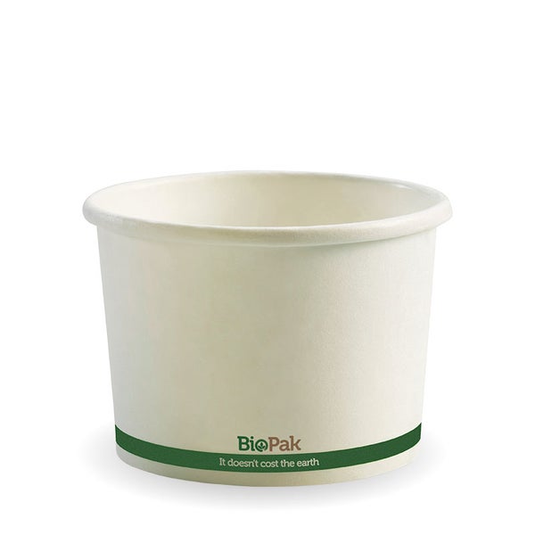 Paper BioBowl 550ml (16oz) White (25)