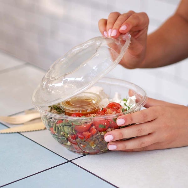 Clear BioSalad Bowl 1,080ml / 32oz (50)