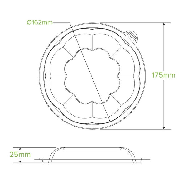 Bowl Lid Clear to suit 24/32oz Salad (50)