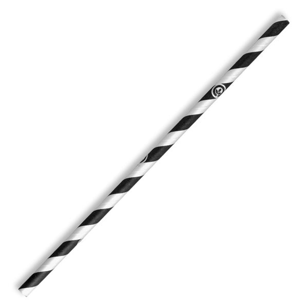 Straw Regular 6x197mm Black Stripe (250)