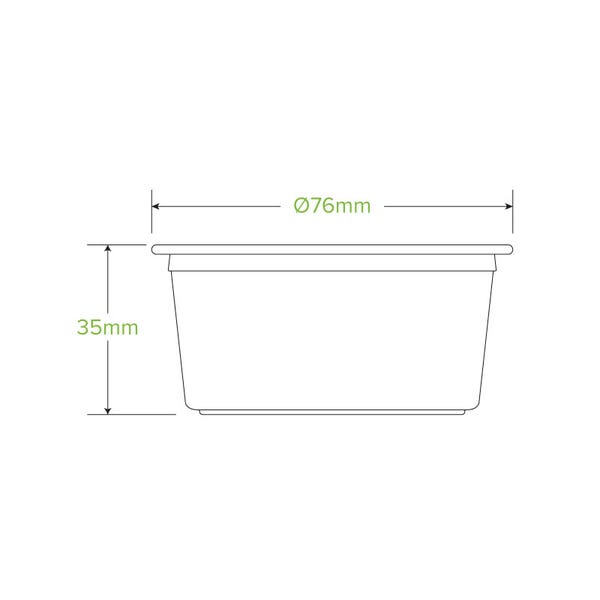 Sauce Cup  90ml - PLA Clear (50) R-90 *USE 76MM LIDS*