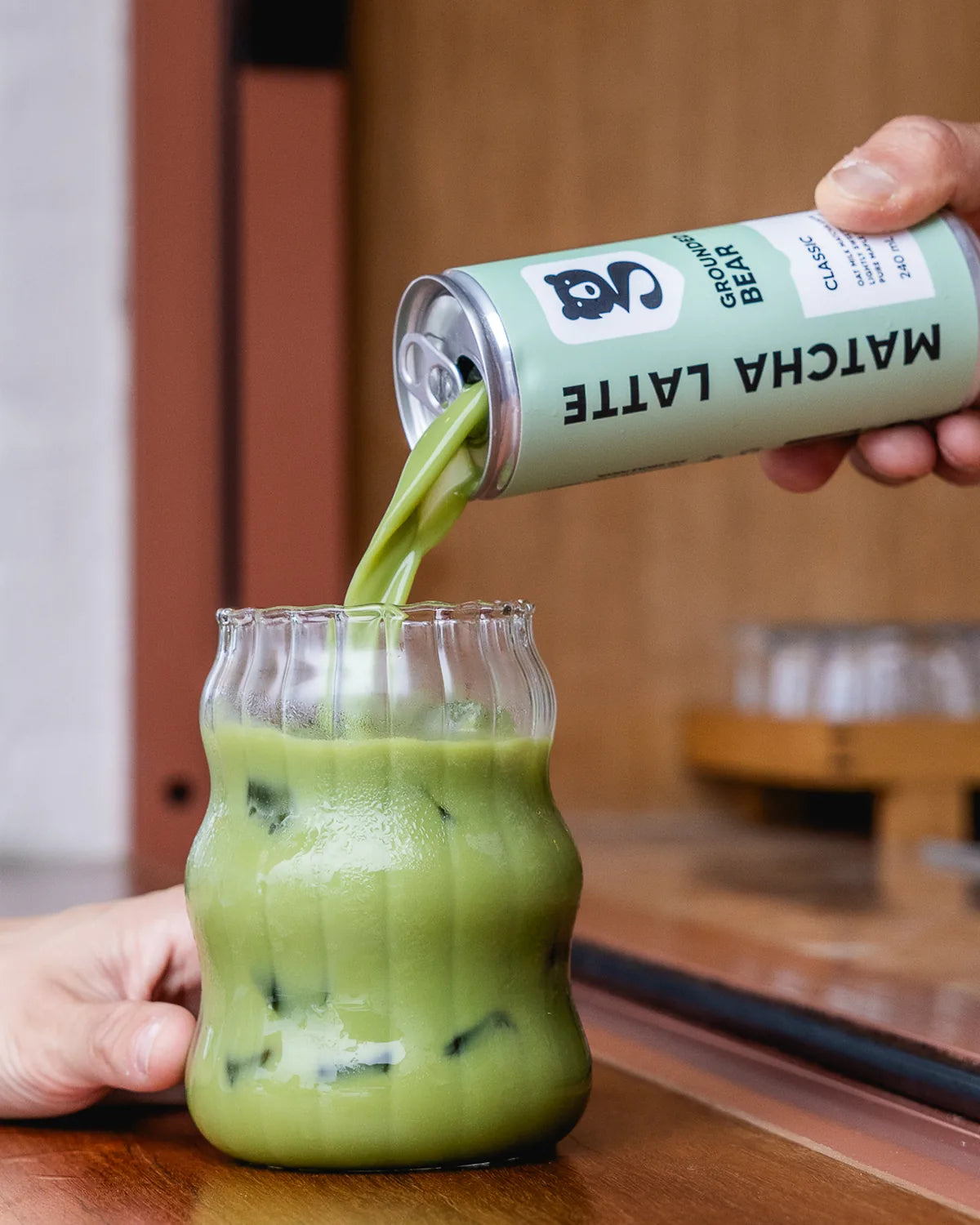 Grounded Bear CLASSIC Matcha Latte - 240ml can